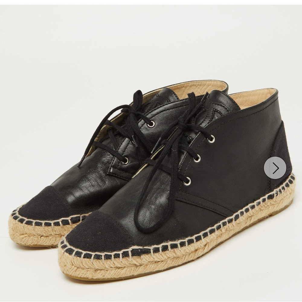 Chanel High Top Lace Up Espadrilles